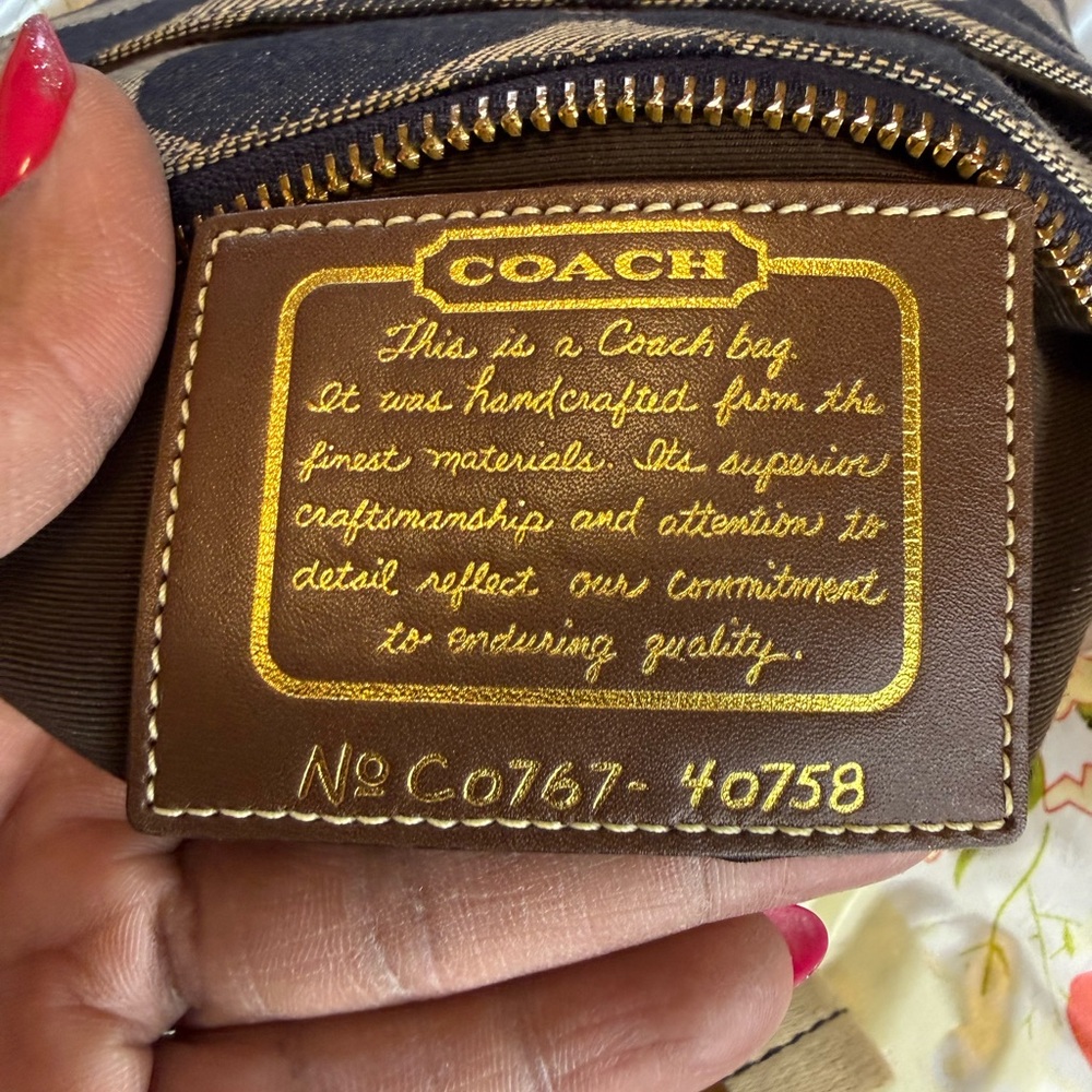 Coach Signature Denim Crossbody Bag - Picture 11 of 16